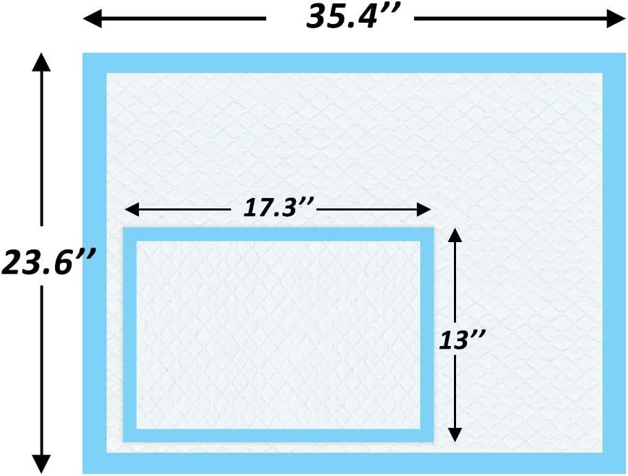 ScratchMe Super-Absorbent Waterproof Dog Training Pad, 20-Count Large-Size, Blue, 23.6’’X35.4’’, Housebreaking Pet Pad