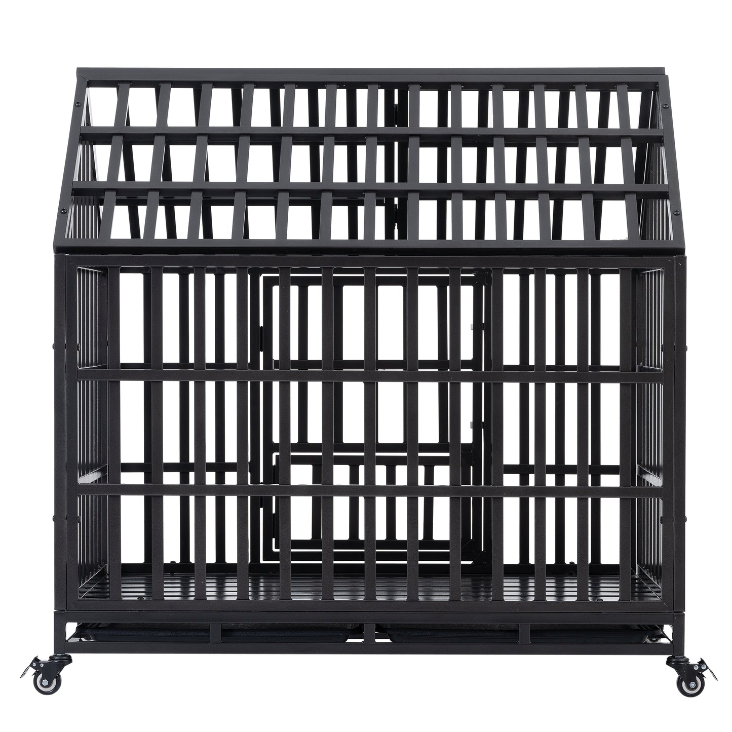 Heavy Duty Dog Cage with Roof - Sturdy Pet Crate for Secure Containment - Available in Various Sizes and Colors