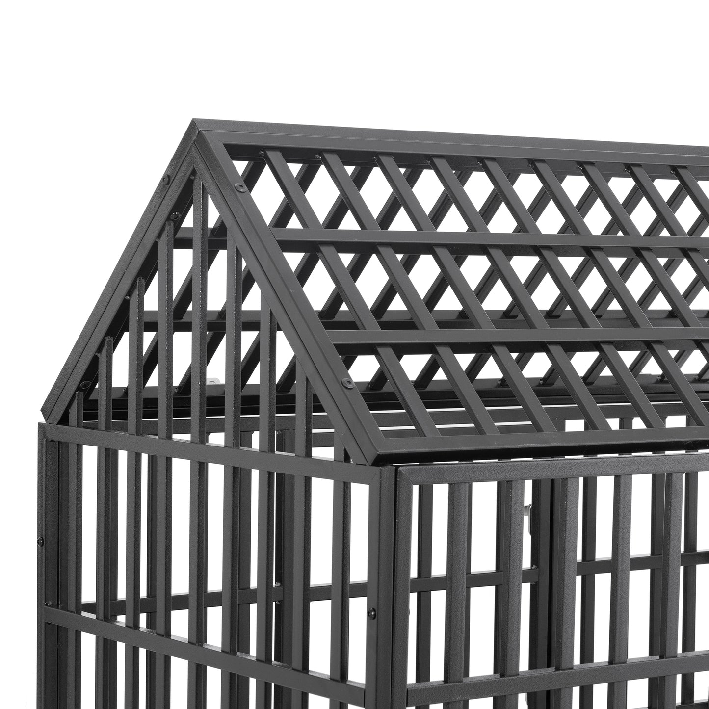 Heavy Duty Dog Cage with Roof & Window - Durable Pet Crate with Secure Roof and Ventilated Window for Large Dogs - Available in Multiple Sizes and Colors