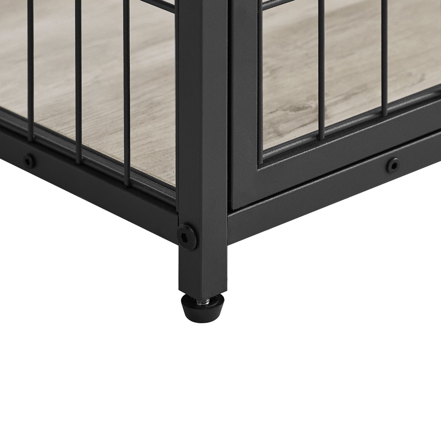 Furniture Style Wood Dog Crate End Table with Storage Console - Grey, 19.69'' W x 22.83'' D x 26.97'' H: Stylish and Functional Pet Crate with Ample Storage Space