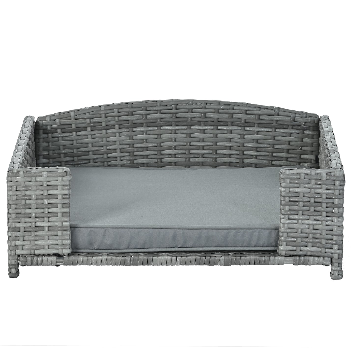 Dog Bed: Premium Outdoor PE Wicker Pet Furniture with Cushion for All Seasons