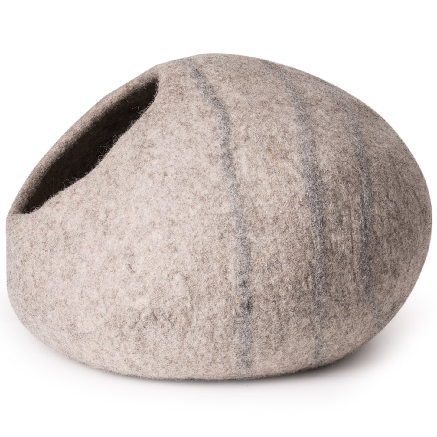 Handmade Wool Cat Cave Bed with Mouse Toy - Cozy and Comfortable Sleeping Space for Your Feline Companion - Available in Various Sizes and Colors