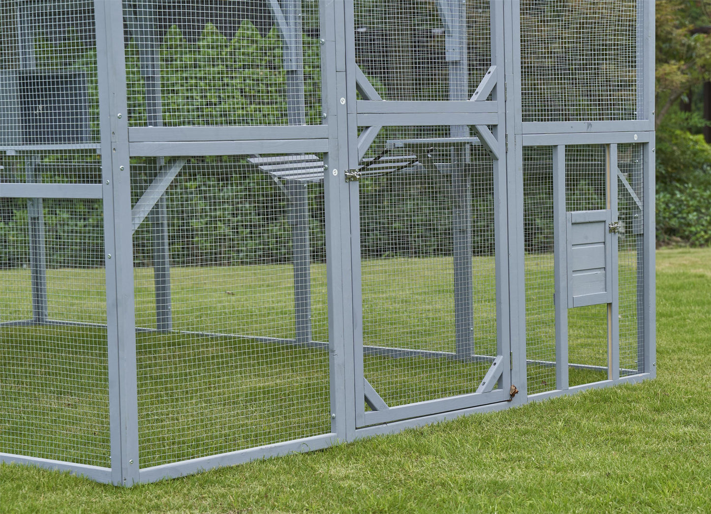 Large Cat Cage-Grey: Spacious and Durable Enclosure for Your Feline Companion