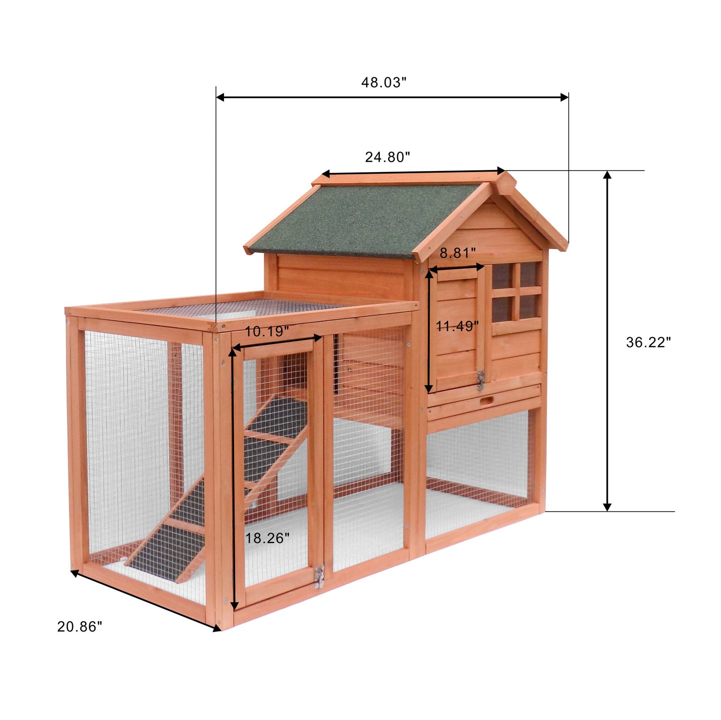 Hot Sale Wooden Rabbit House Chicken Coop Kennels - Easily Assembled, Durable Construction, Ideal for Small Animals - Spacious, Weather-resistant, Available in Various Sizes