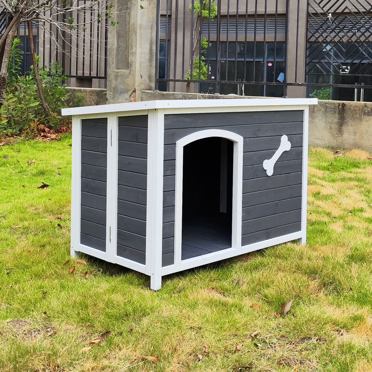 Large Wooden Dog House, Outdoor Waterproof Cage, Windproof & Warm Kennel - Easy Assembly, Ideal for All Breeds, Sizes, and Climates