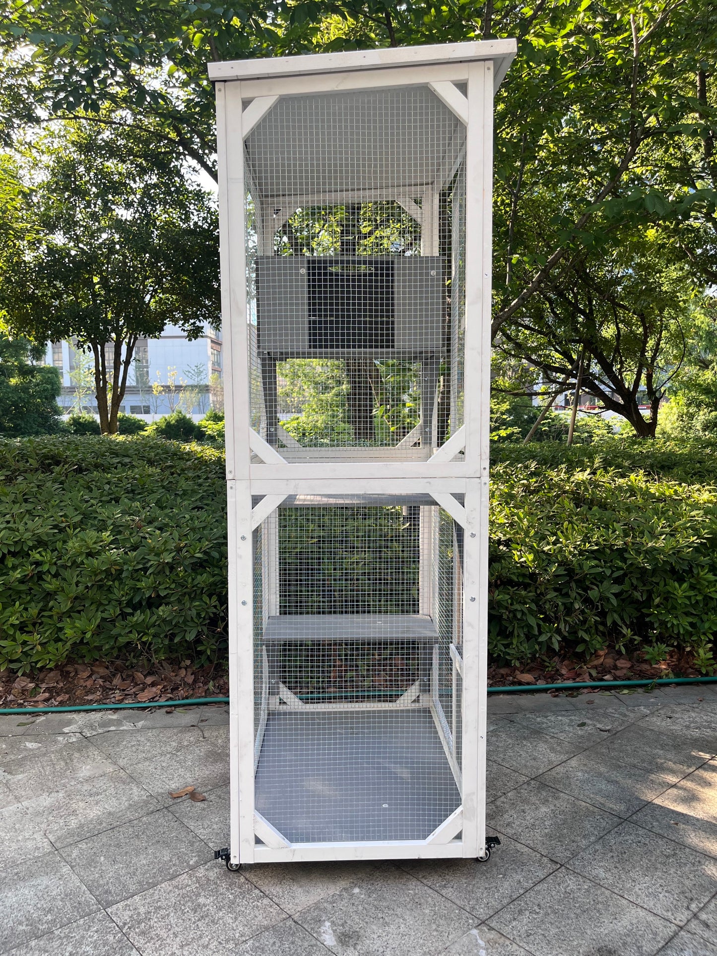 Outdoor Indoor Cat Pet Climbing Rack Play Cage: Lovely Big Space for Active Cats