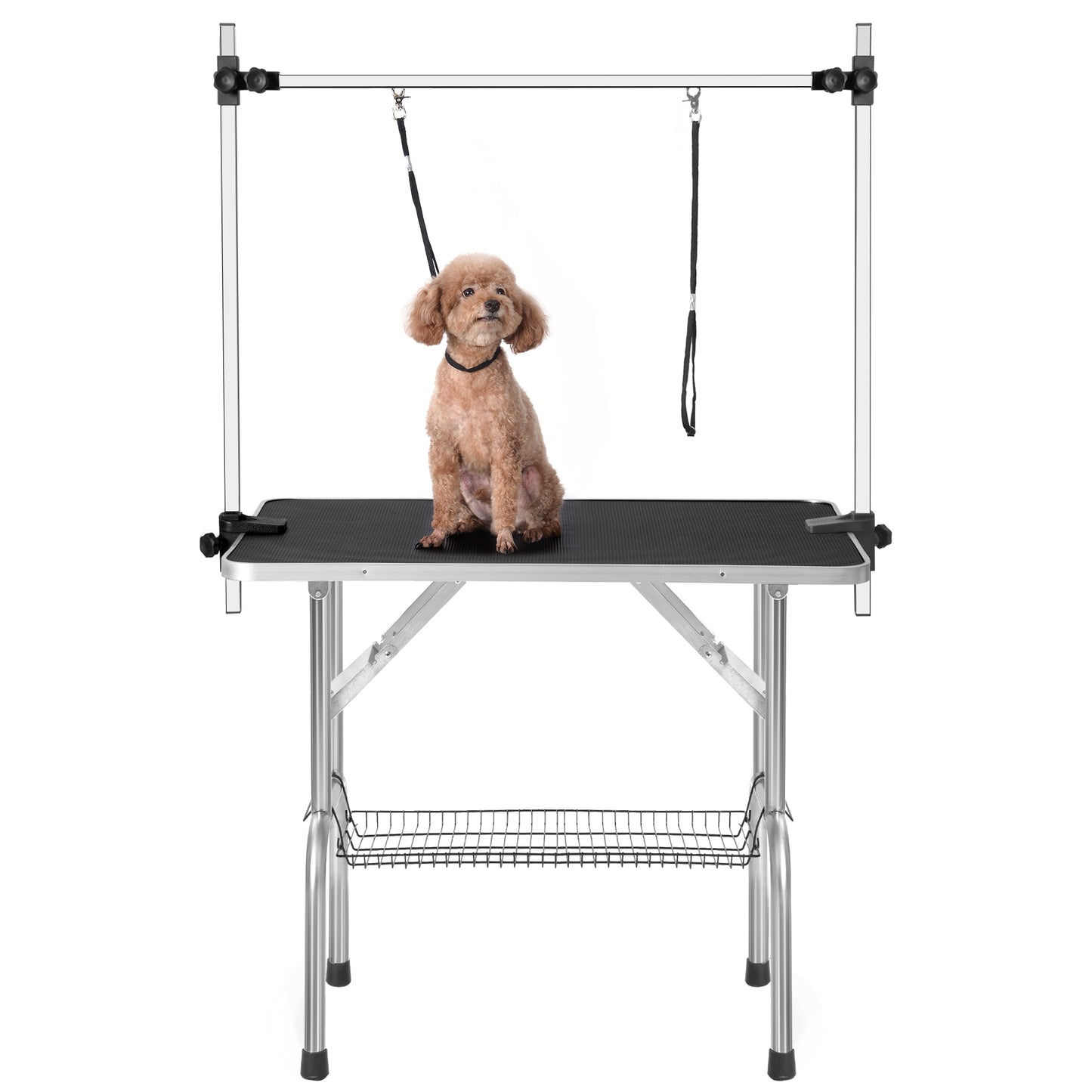 36" Professional Dog Pet Grooming Table - Adjustable Heavy Duty Portable with Arm, Noose, and Mesh Tray