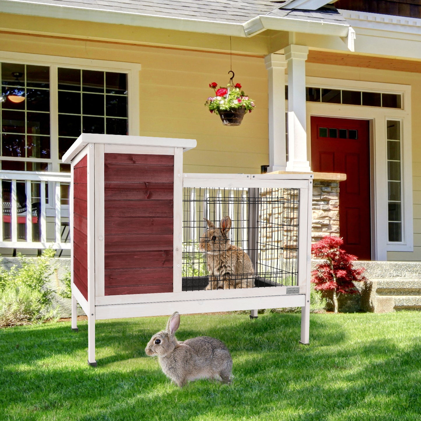 Guinea Pig Cage with Pull Out Tray - Rabbit Hutch for Bunny - Spacious and Convenient Bunny Cage with Unique Design - Various Sizes & Colors Available