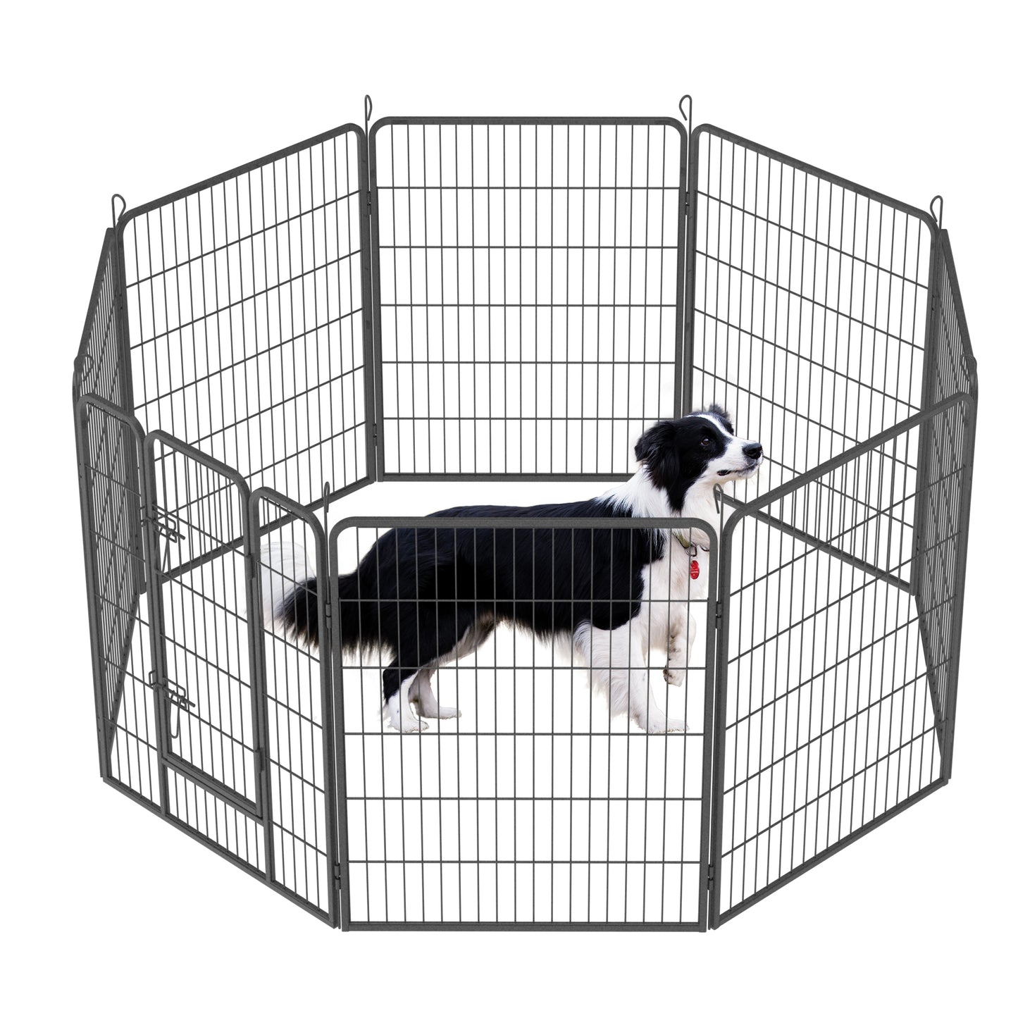 Heavy Duty Outdoor Dog Fence Playpen for Large Dogs | 40" Dog Kennel Pet Playpen - 8 Panels Metal Exercise Pens | Temporary Camping Yard Fence | Durable & Spacious | Various Colors & Sizes Available