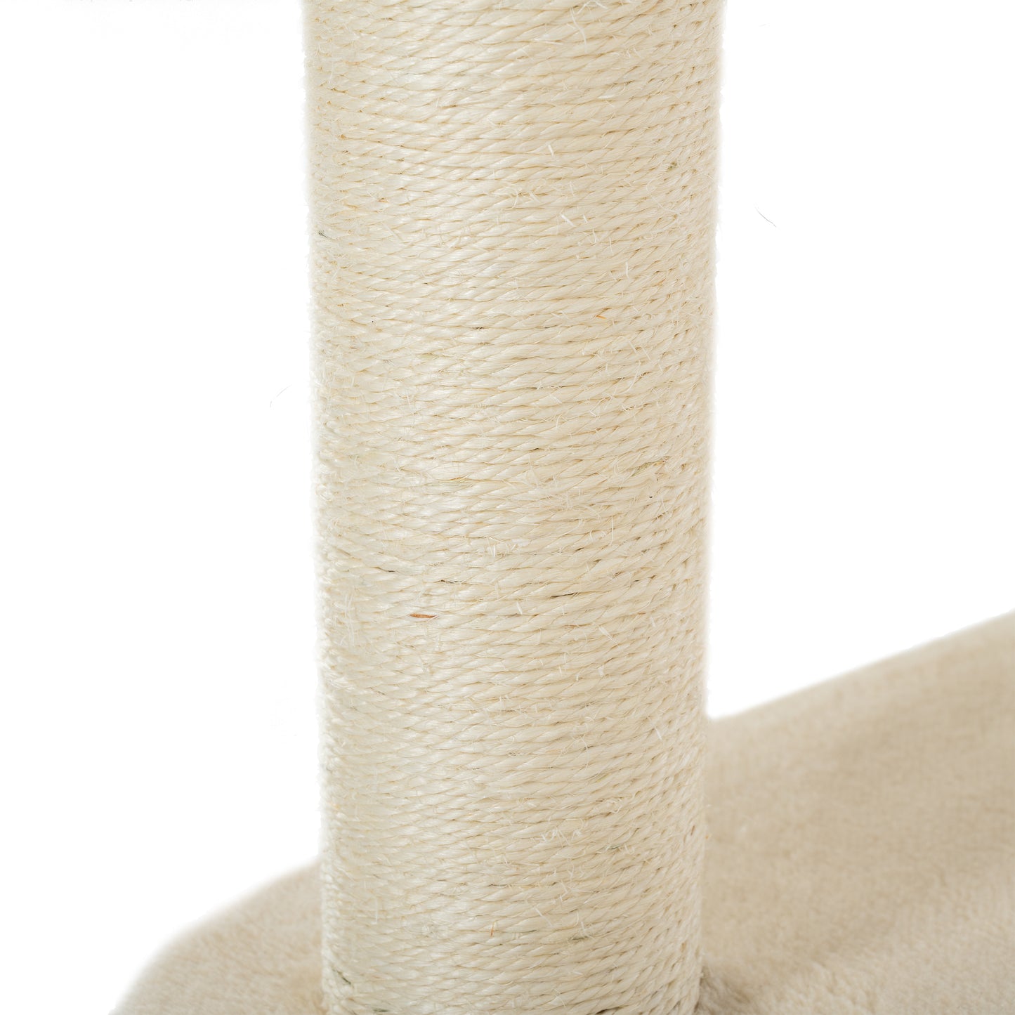 59-Inch Cat Tower for Indoor Cats, Plush Multi-Level Cat Condo with 2 Perches, 2 Caves, Cozy Basket and Scratching Board, Beige