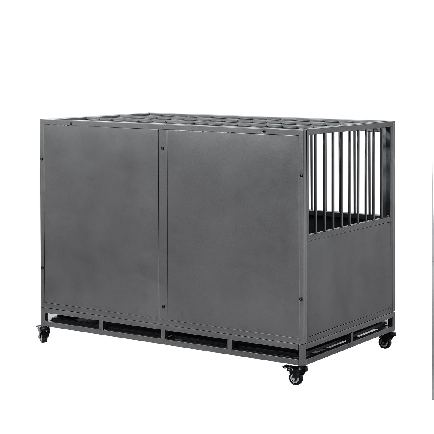 48-Inch Heavy Duty Dog Crate: Durable, Secure, & Spacious for Large Dogs | Easy Assembly | Rust-Resistant | Removable Tray | Two-Door Design | Black