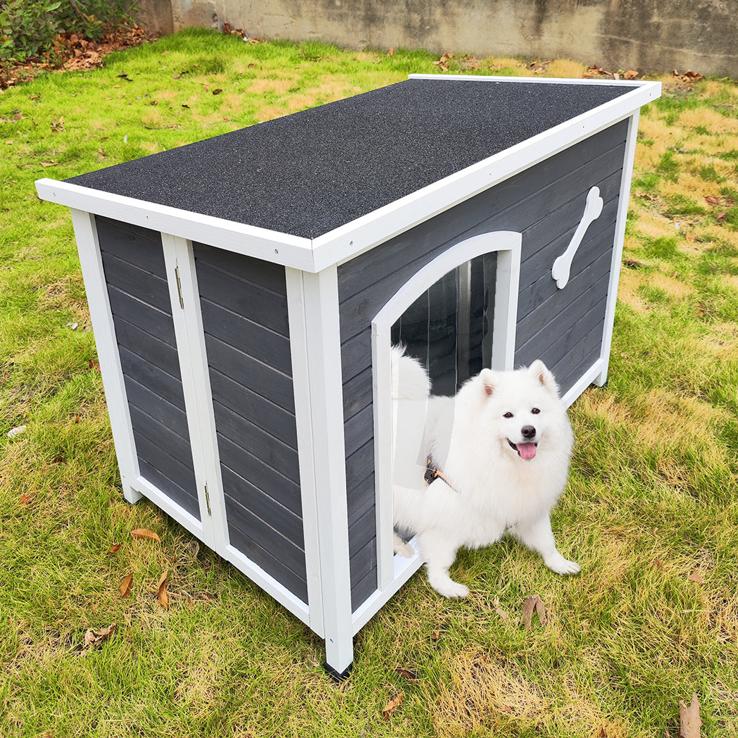 Large Wooden Dog House, Outdoor Waterproof Cage, Windproof & Warm Kennel - Easy Assembly, Ideal for All Breeds, Sizes, and Climates