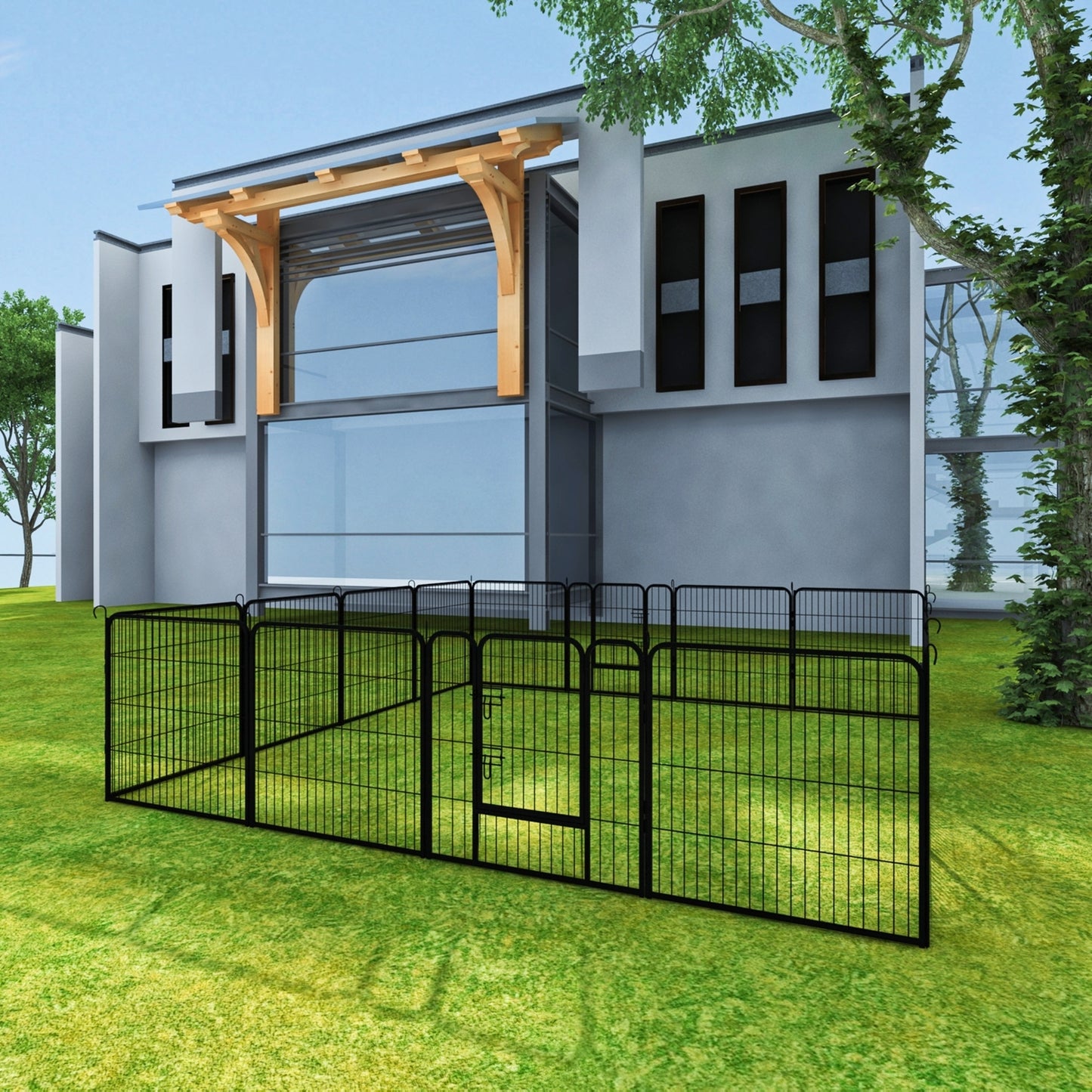 16-Panel Wholesale Large Indoor Metal Dog Run Fence: High Quality, Cheap & Best Iron Pet Playpen