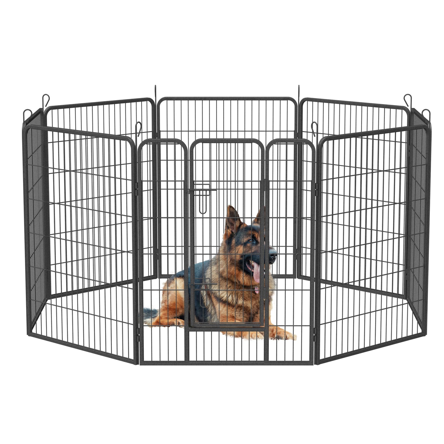 Heavy Duty Outdoor Dog Fence Playpen for Large Dogs | 40" Dog Kennel Pet Playpen - 8 Panels Metal Exercise Pens | Temporary Camping Yard Fence | Durable & Spacious | Various Colors & Sizes Available