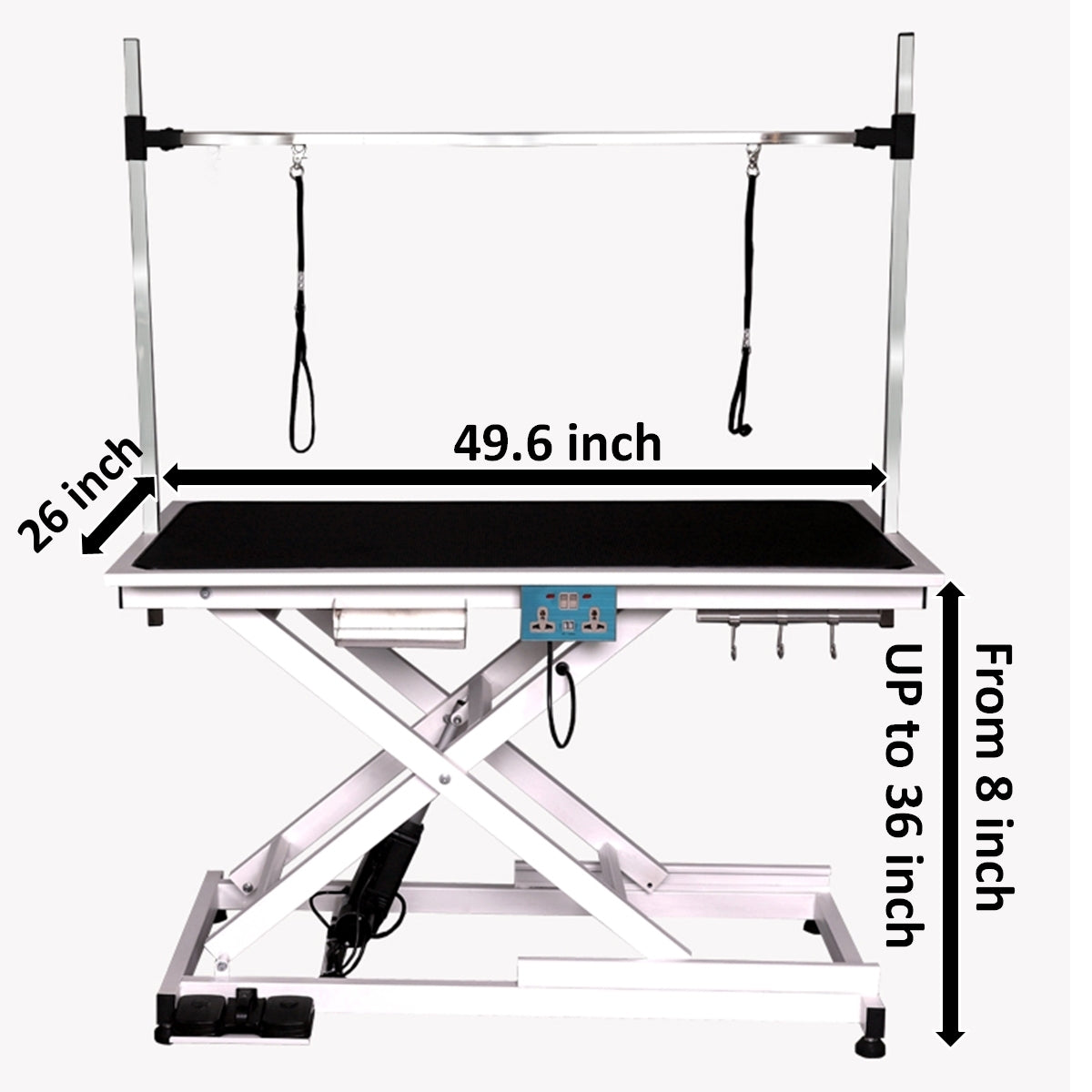 "Professional Electric Pet Grooming Table: Adjustable Height 8-36inch, Deluxe Design, 110V/220V - Perfect for Groomers"