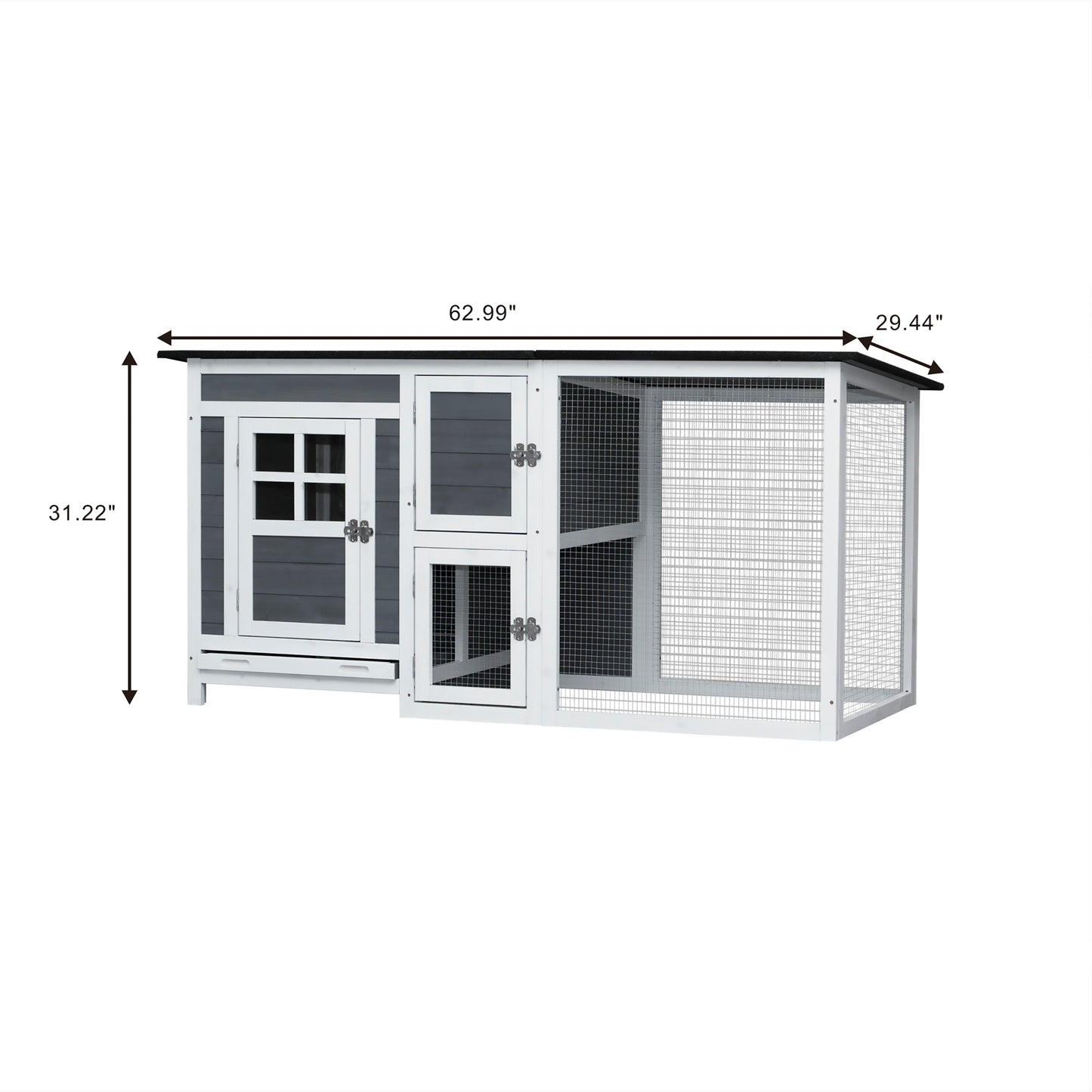 Outdoor Indoor Poultry Cage: Small Animal House Chicken Hutch Coop with Running Cage - Durable & Spacious Design for All-Weather Use - Ideal for Small Birds & Pets - Available in Various Sizes & Colors