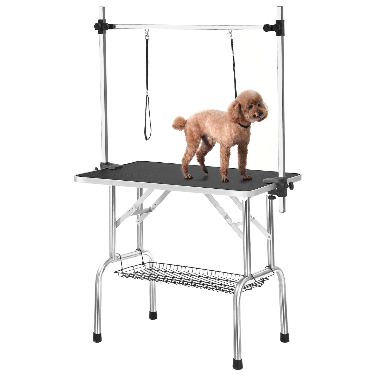 36" Professional Dog Pet Grooming Table - Adjustable Heavy Duty Portable with Arm, Noose, and Mesh Tray