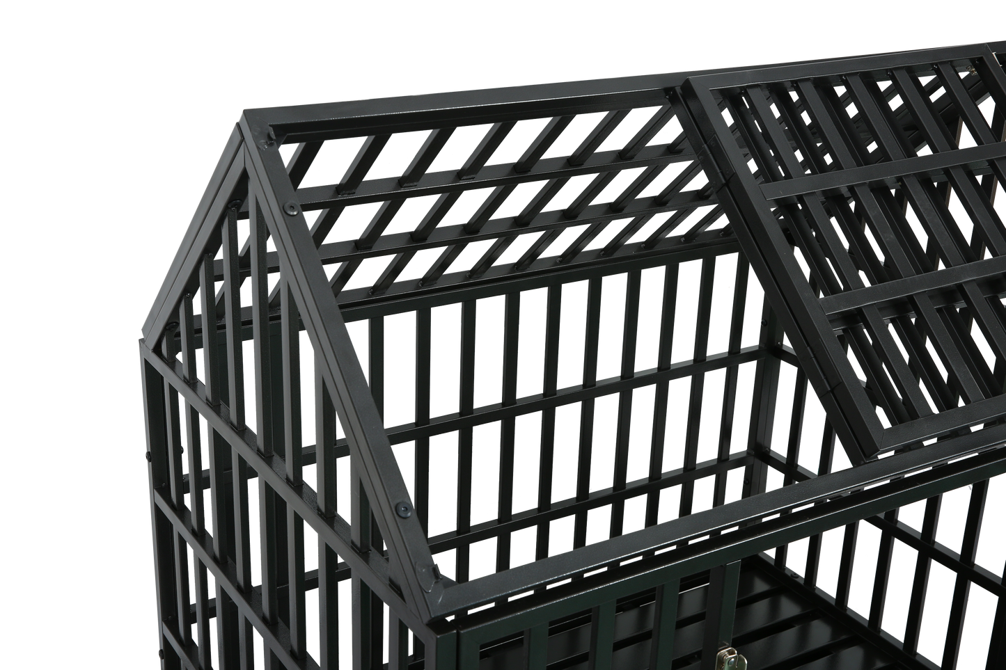 Heavy Duty Dog Cage with Roof - Sturdy Pet Crate for Secure Containment - Available in Various Sizes and Colors