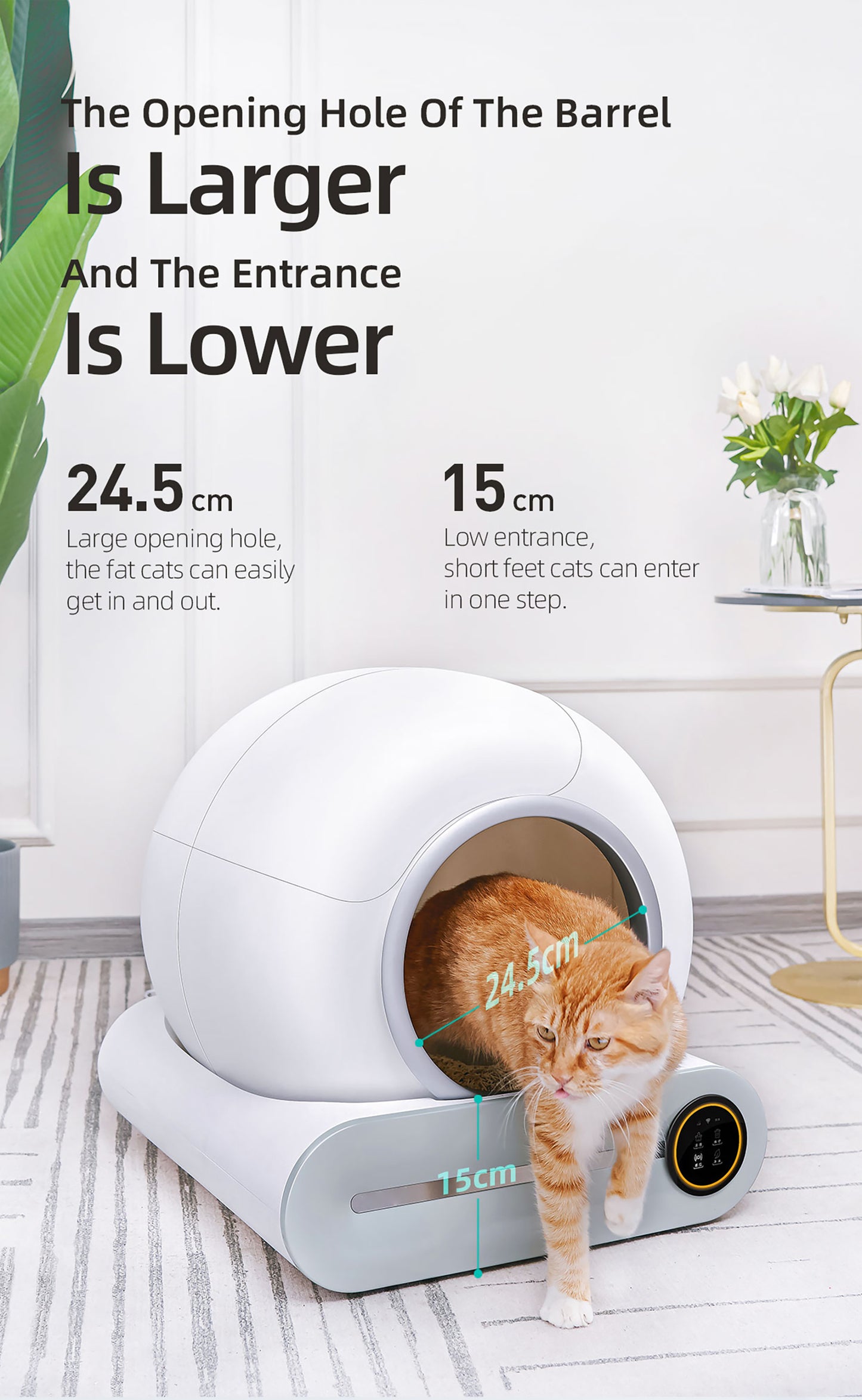 Smart Cat Litter Box: Self-Cleaning, Odor Control, Time-Saving, Easy to Use, Multiple Sizes & Colors Available