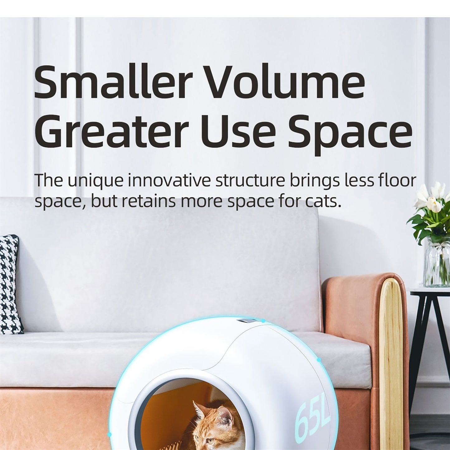 Smart Cat Litter Box: Self-Cleaning, Odor Control, Time-Saving, Easy to Use, Multiple Sizes & Colors Available