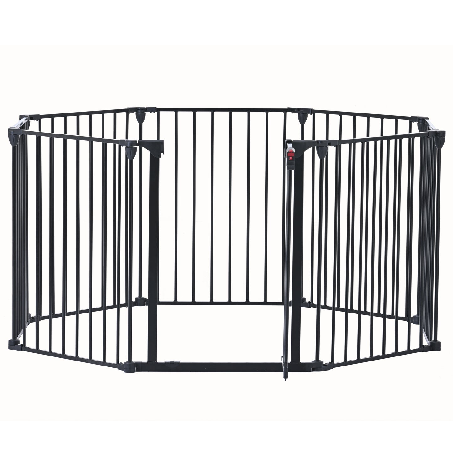 200" Adjustable Safety Gate 8 Panels Play Yard Metal Doorways Fence