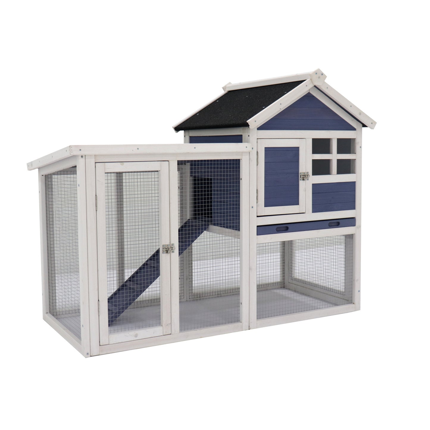 Deluxe Wooden Chicken Coop Hen House Rabbit Wood Hutch Poultry Cage Habitat - Spacious and Sturdy with Multiple Compartments for Versatile Use - Ideal for Raising Chickens, Rabbits, and Poultry - Available in Various Sizes - Natural Wood Finish