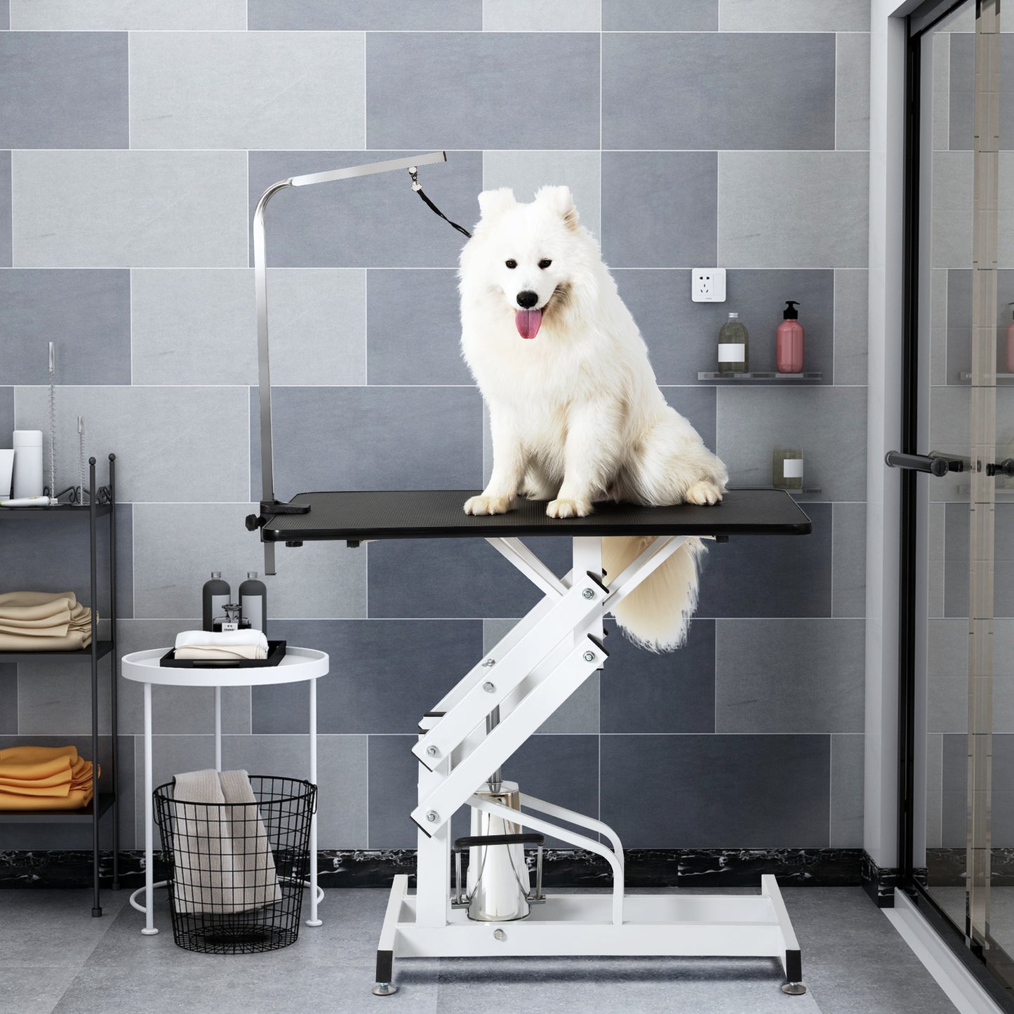 Hydraulic Dog Pet Grooming Table: Heavy Duty, Big Size Z-Lift Grooming Table for Efficient Pet Care