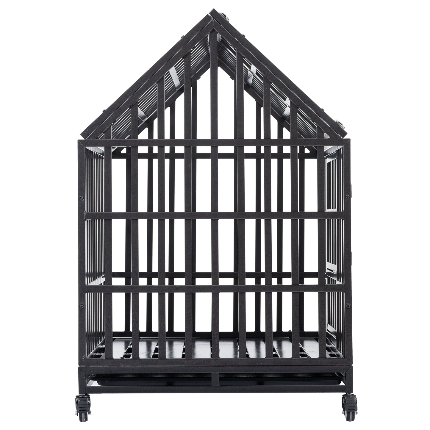 Heavy Duty Dog Cage with Roof - Sturdy Pet Crate for Secure Containment - Available in Various Sizes and Colors