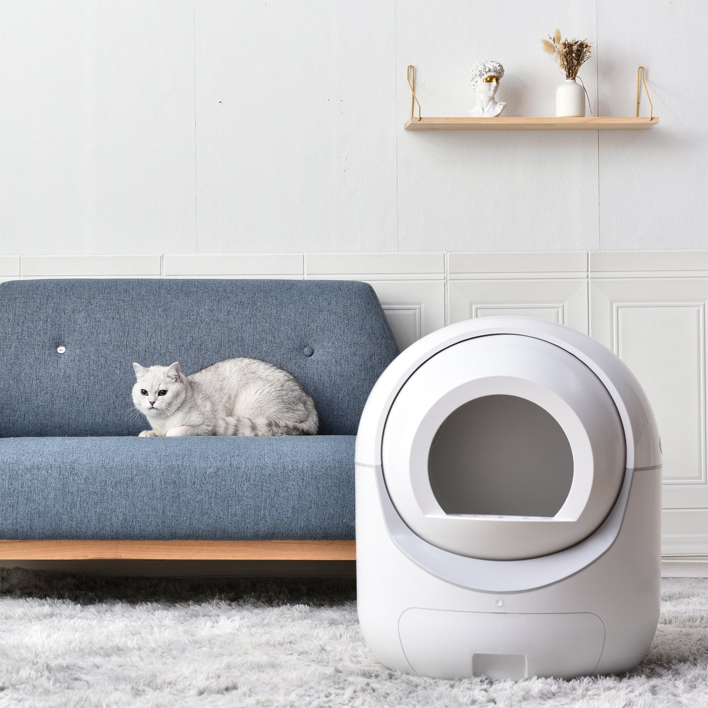 Self-Cleaning Cat Litter Box for Multiple Cats | Automatically Scoops and Removes Odor | Suitable for All Cat Litter Types | Secure & App-Controlled | 5G&2.4G WiFi Support