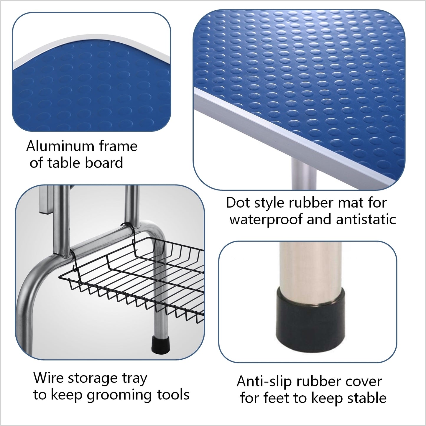 Large Size 46" Grooming Table for Pet Dog and Cat with Adjustable Arm and Clamps - Heavy Duty Animal Grooming Table | Easy to Use and Sturdy | Ideal for Large Pets | Adjustable Arm and Clamps for Secure Grooming | Available in Various Colors and Sizes