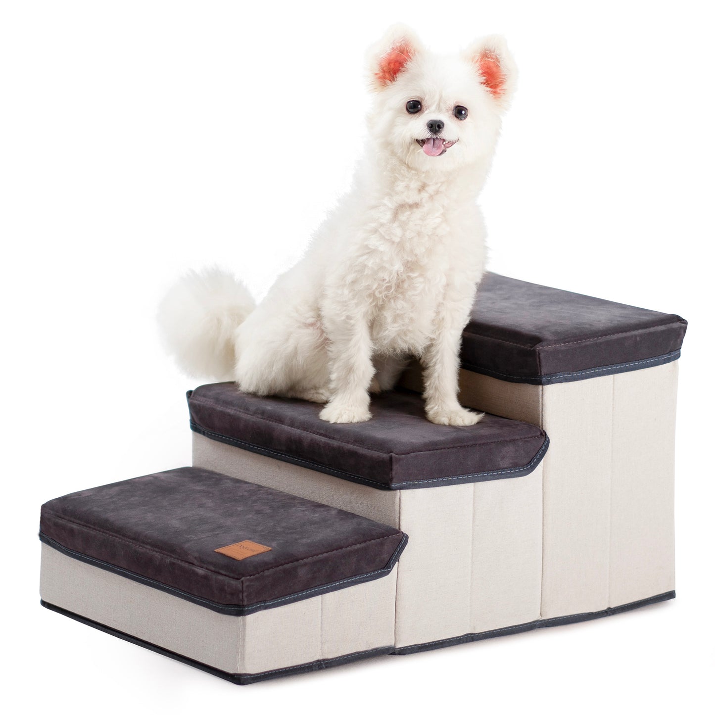 3-Tier Foldable Dog Stairs for Small to Medium Dogs - Pet Steps with Ladder Storage for Bed, Sofa, Couch - Convenient and Versatile Stepper with Foldable Design - Available in Various Sizes and Colors