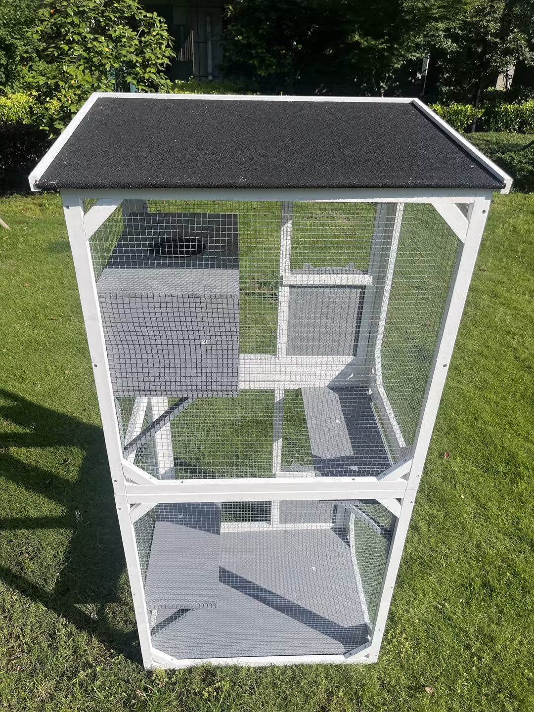 Outdoor Indoor Cat Pet Climbing Rack Play Cage: Lovely Big Space for Active Cats