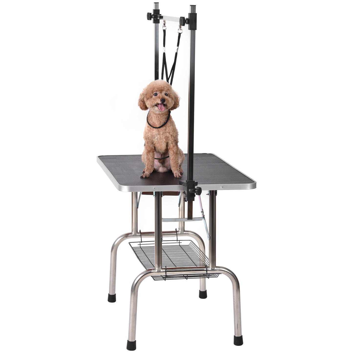 36" Professional Dog Pet Grooming Table - Adjustable Heavy Duty Portable with Arm, Noose, and Mesh Tray