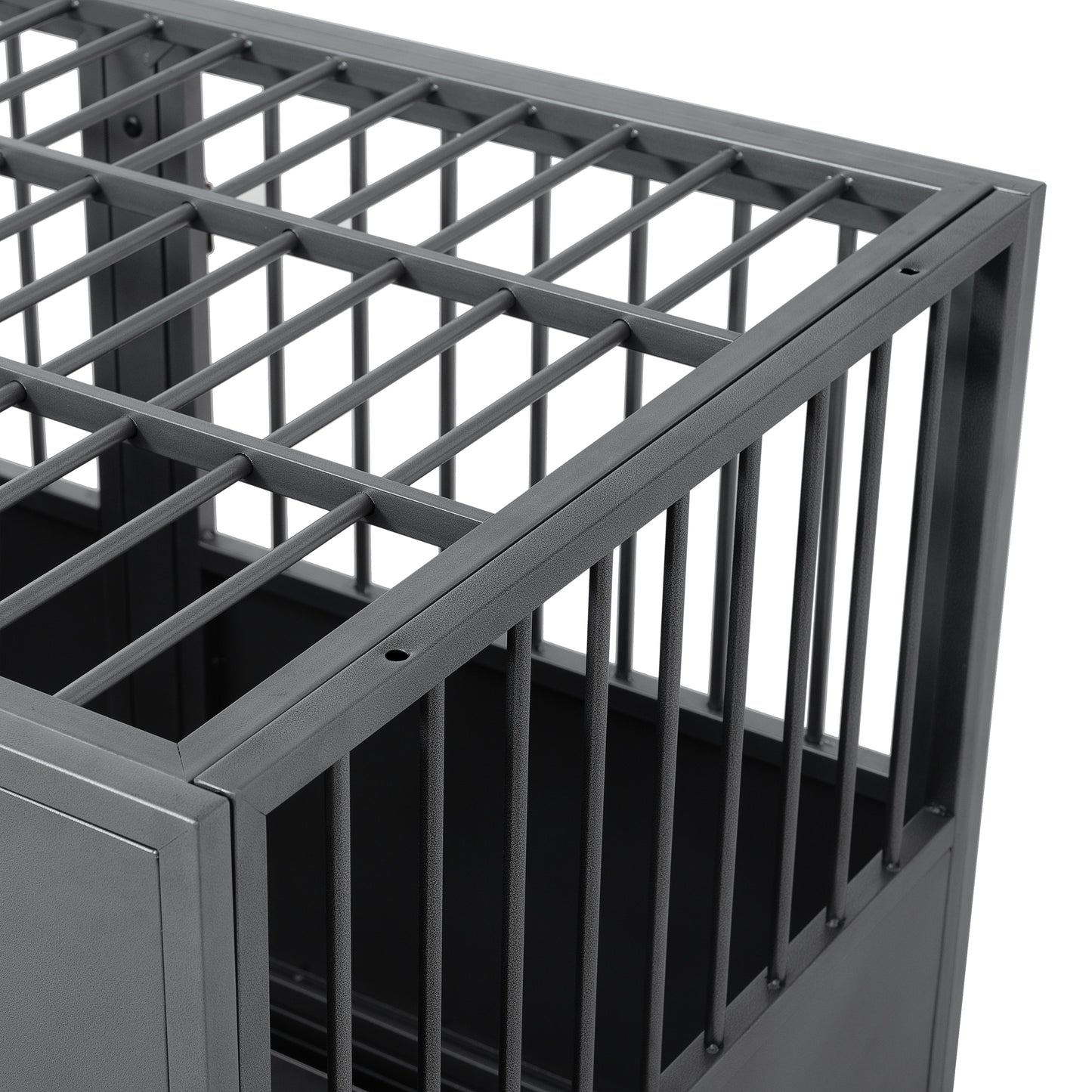 48-Inch Heavy Duty Dog Crate: Durable, Secure, & Spacious for Large Dogs | Easy Assembly | Rust-Resistant | Removable Tray | Two-Door Design | Black