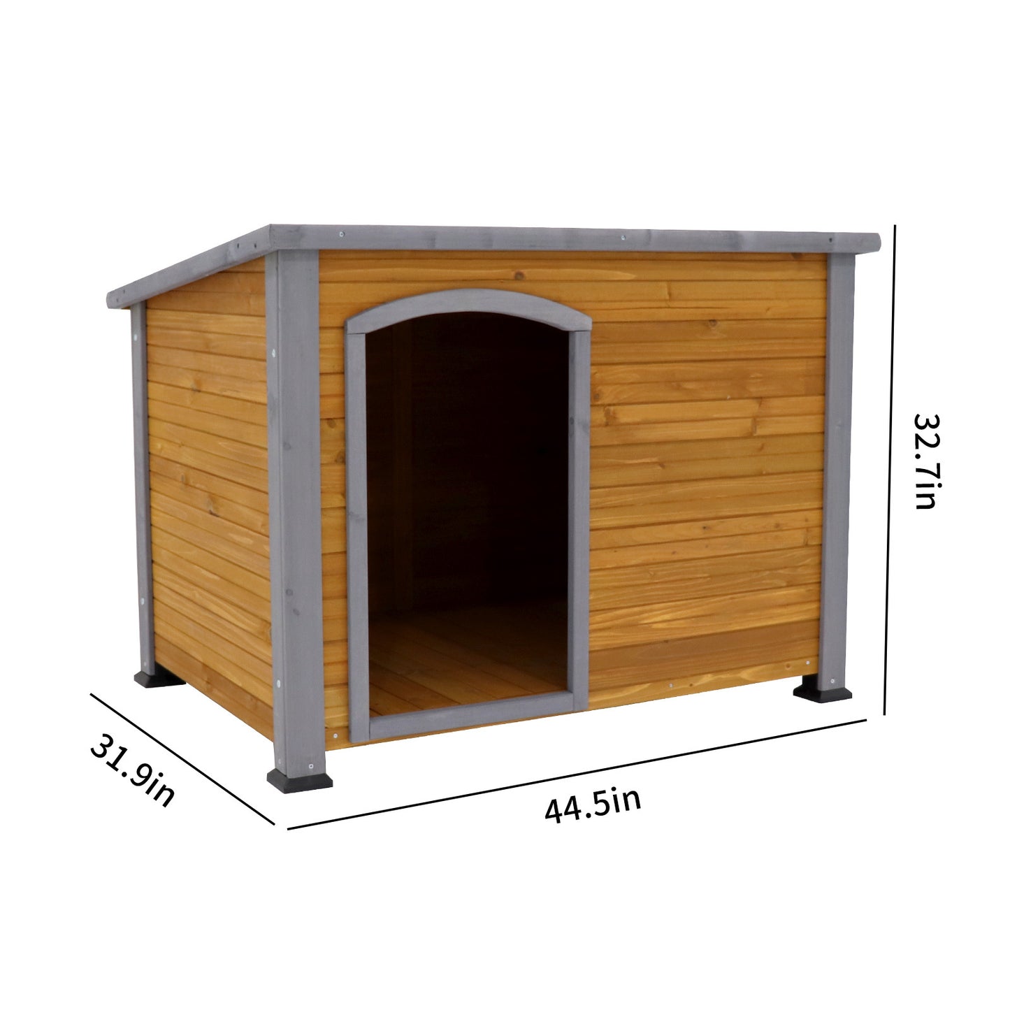 Dog House Outdoor & Indoor Heated Wooden Kennel for Winter with Raised Feet - Weatherproof, Ideal for Large Dogs (Color & Size Options Available)