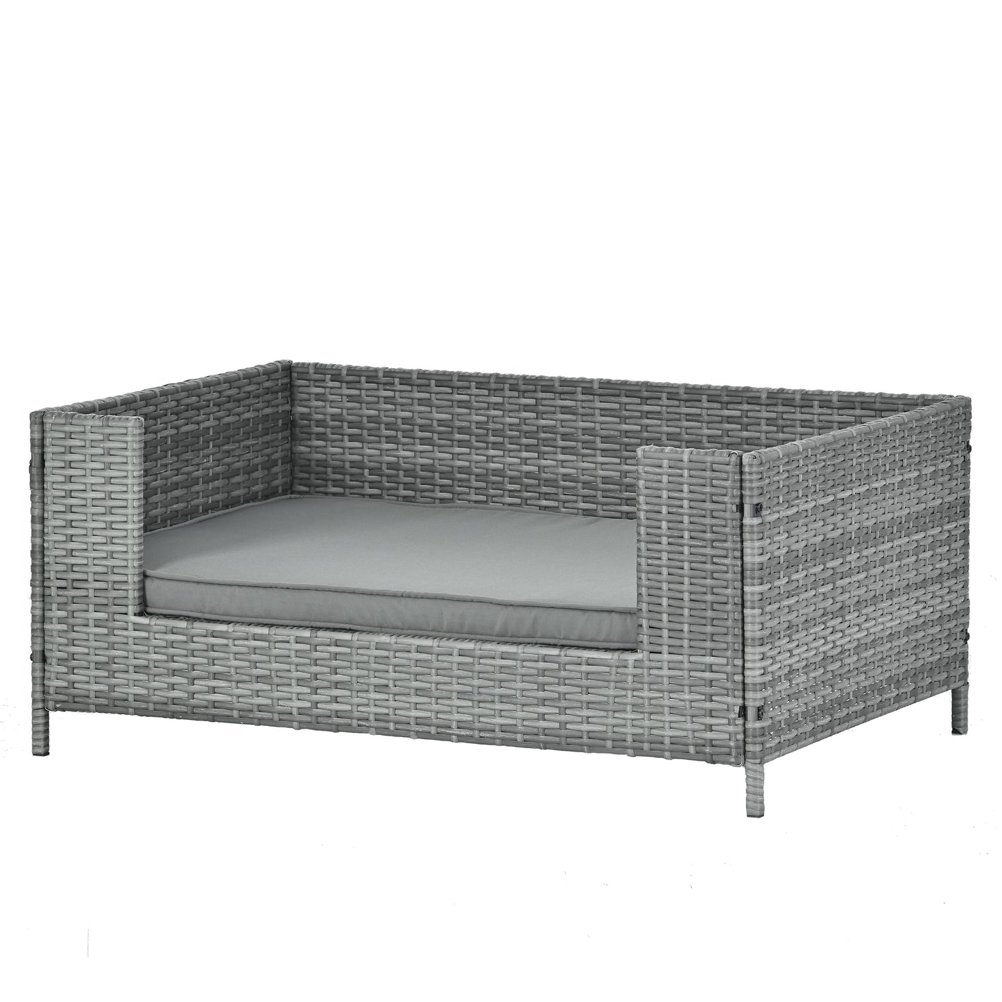 Dog Bed: Pet Enclosures & Outdoor Furniture, Seasonal PE Wicker, Cushioned for Comfort - Various Sizes & Colors