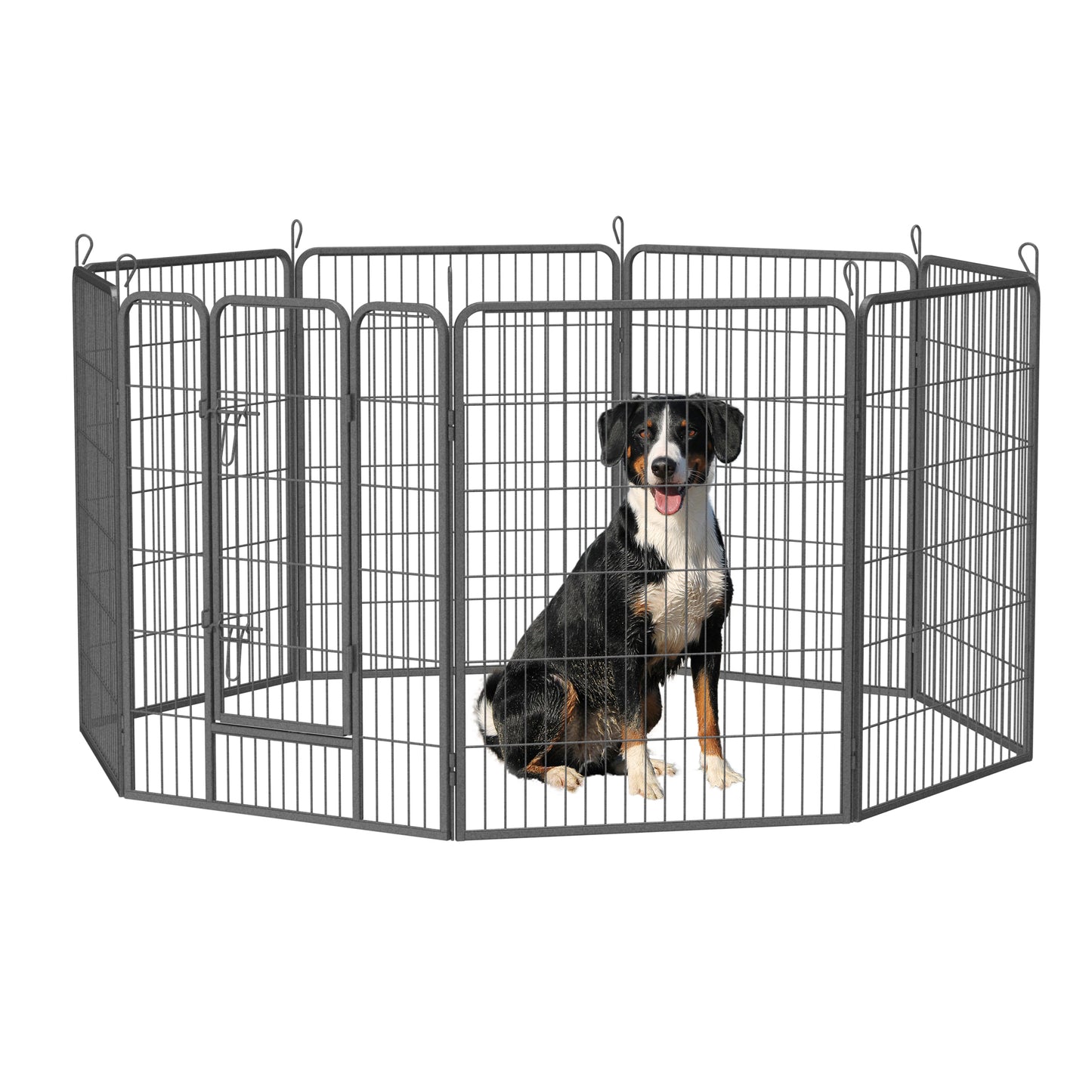 Heavy Duty Outdoor Dog Fence Playpen for Large Dogs | 40" Dog Kennel Pet Playpen - 8 Panels Metal Exercise Pens | Temporary Camping Yard Fence | Durable & Spacious | Various Colors & Sizes Available