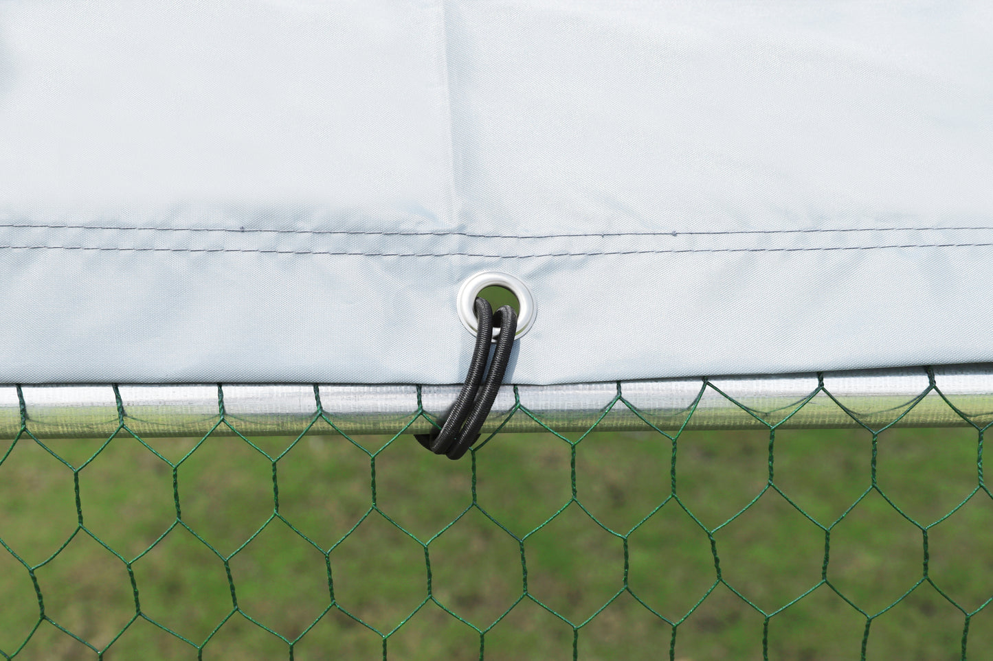 Large Metal Chicken Coop Upgrade: Steel Wire Net Cage, Oxford Cloth Waterproof UV Protection - 9.2'W x 12.5'L x 6.5'H