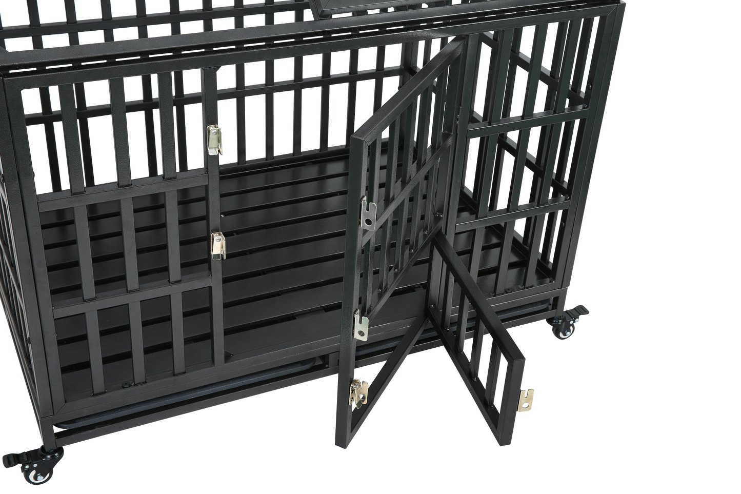 Heavy Duty Dog Cage with Roof - Sturdy Pet Crate for Secure Containment - Available in Various Sizes and Colors