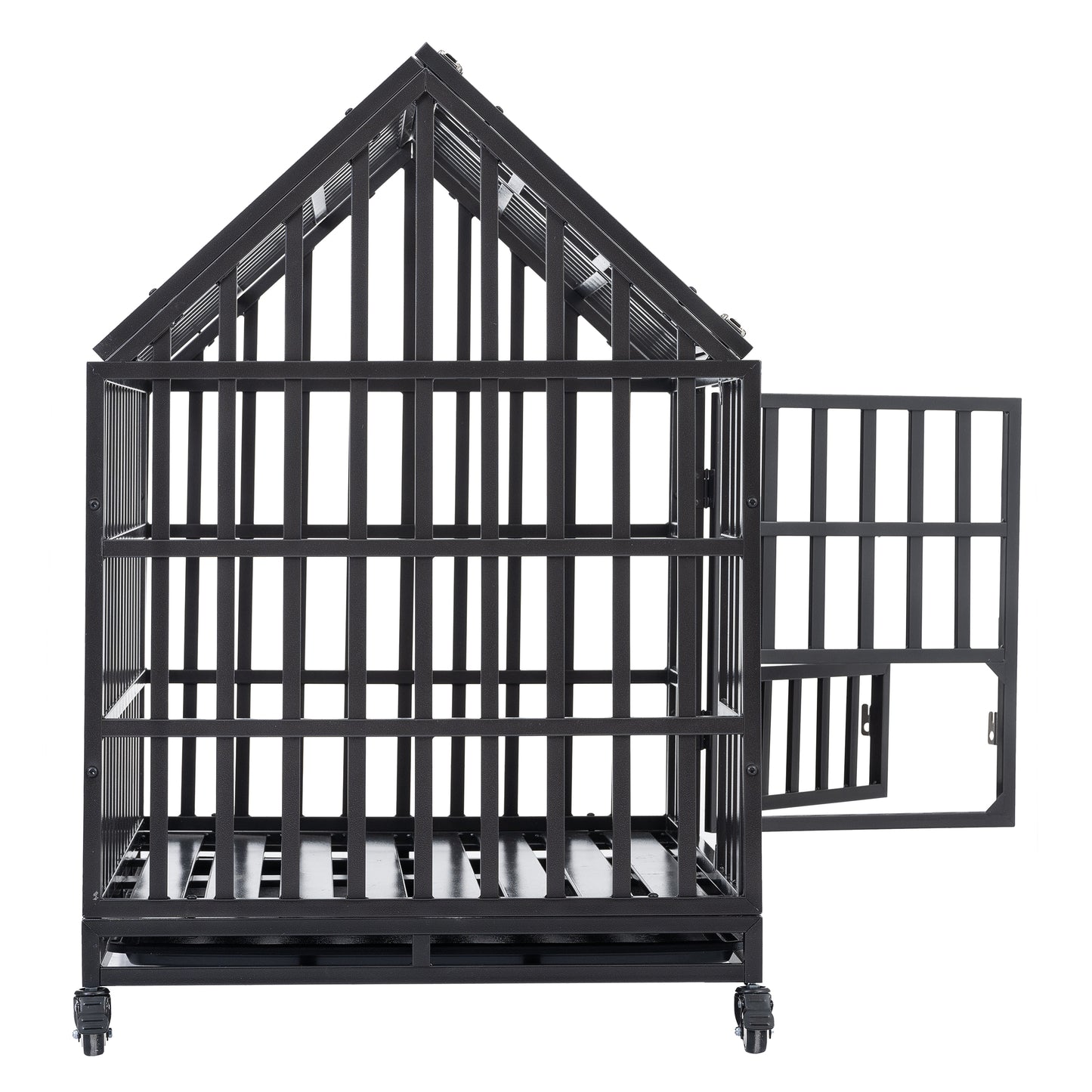 Heavy Duty Dog Cage with Roof - Sturdy Pet Crate for Secure Containment - Available in Various Sizes and Colors