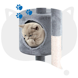 Cat Tree with Platform and Scratching Posts - Indoor Cat Tower with Multiple Levels and Sisal Rope, Ideal for Play and Rest - Available in Various Sizes and Colors