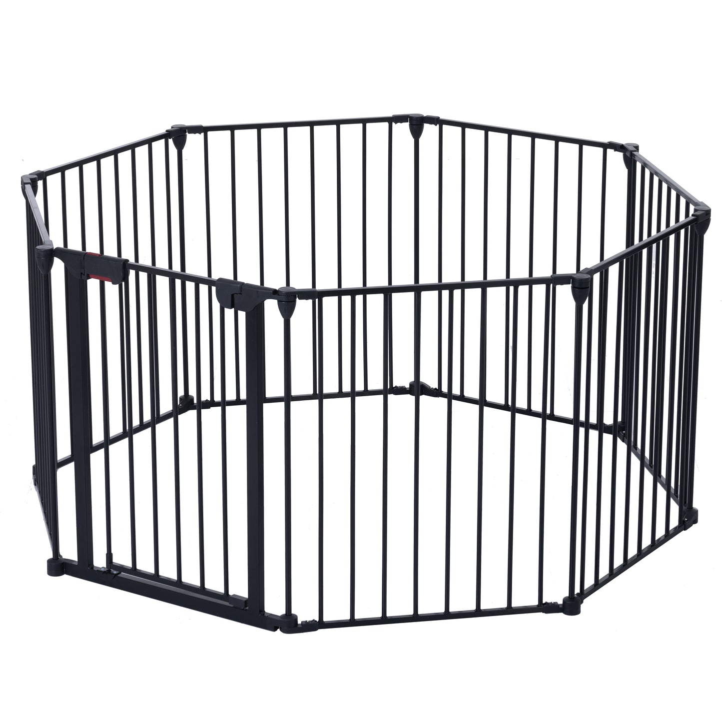 200" Adjustable Safety Gate 8 Panels Play Yard Metal Doorways Fence