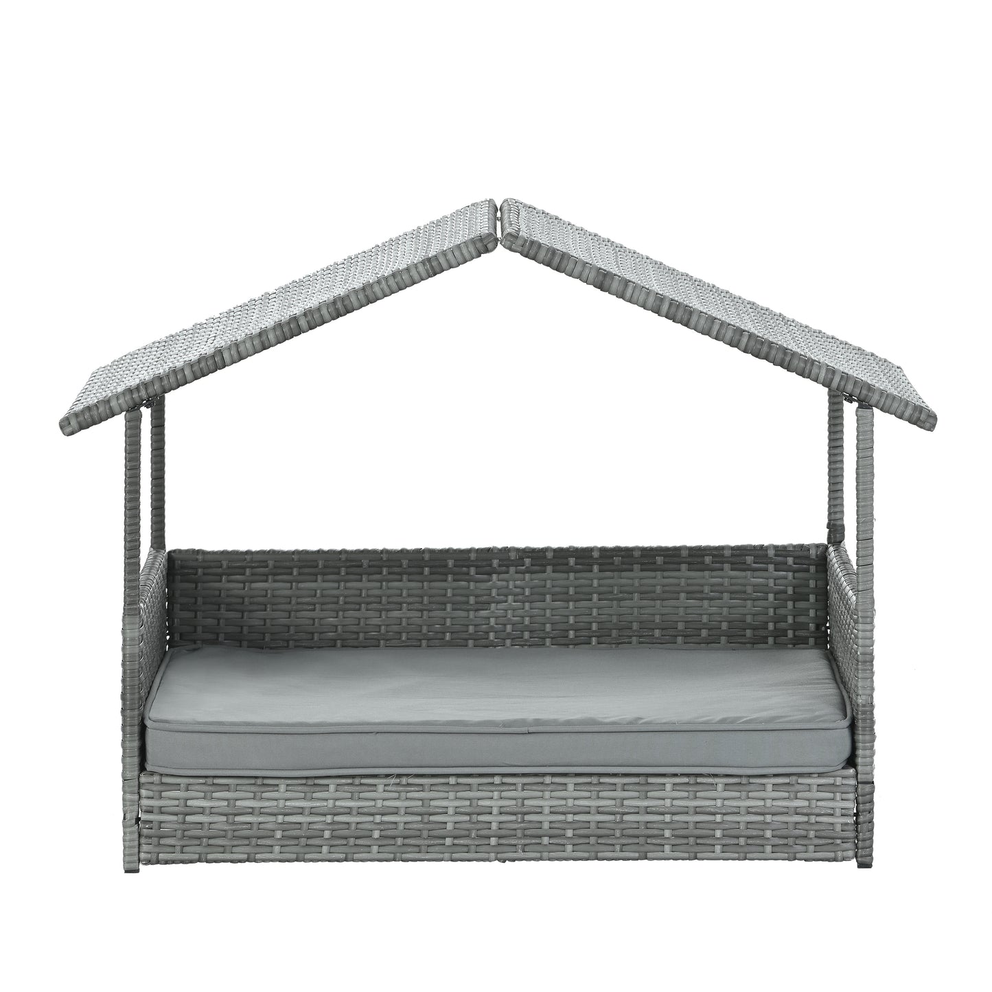 Dog Bed: PE Wicker Pet Furniture for Outdoor Comfort