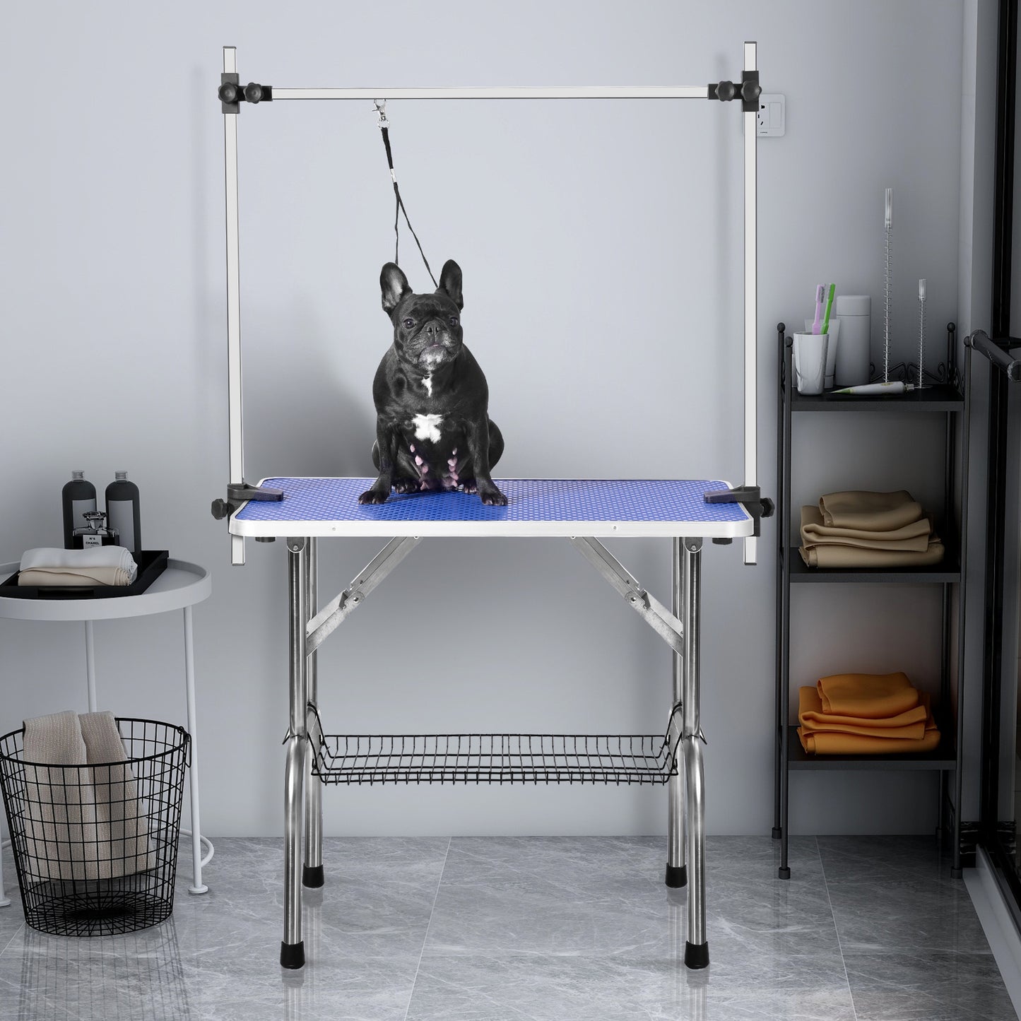 Large Size 46" Grooming Table for Pet Dog and Cat with Adjustable Arm and Clamps - Heavy Duty Animal Grooming Table | Easy to Use and Sturdy | Ideal for Large Pets | Adjustable Arm and Clamps for Secure Grooming | Available in Various Colors and Sizes