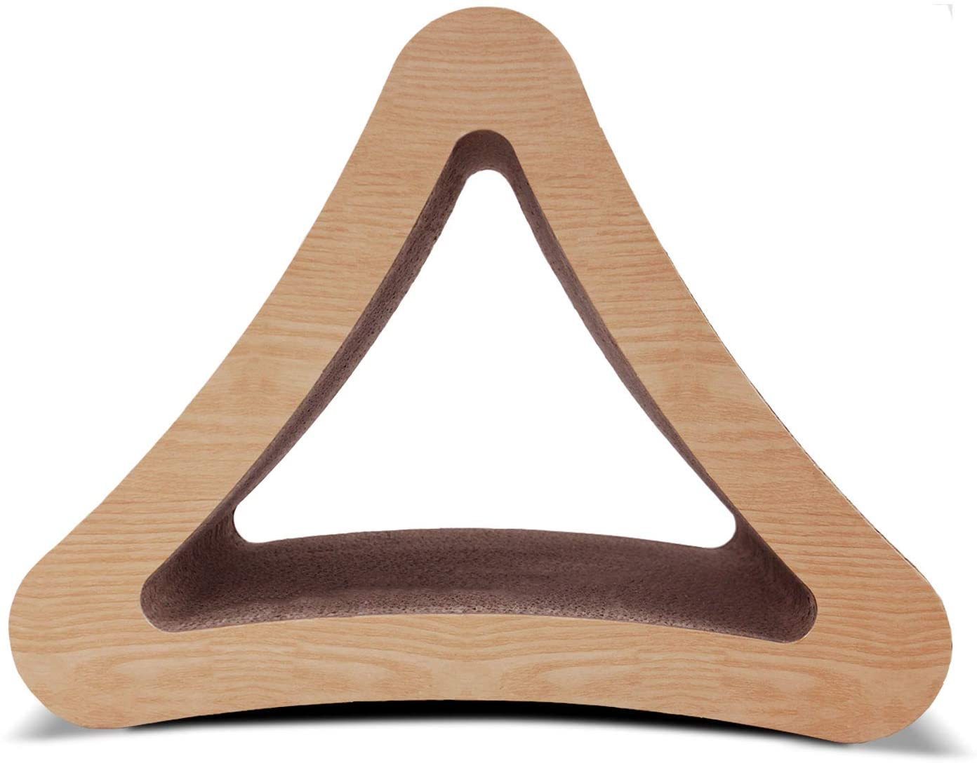 3-Sided Triangle Cat Scratching Post | Prevents Furniture Damage | Recycle Corrugated Vertical Cat Board Pads | Triangular | Multiple Sizes