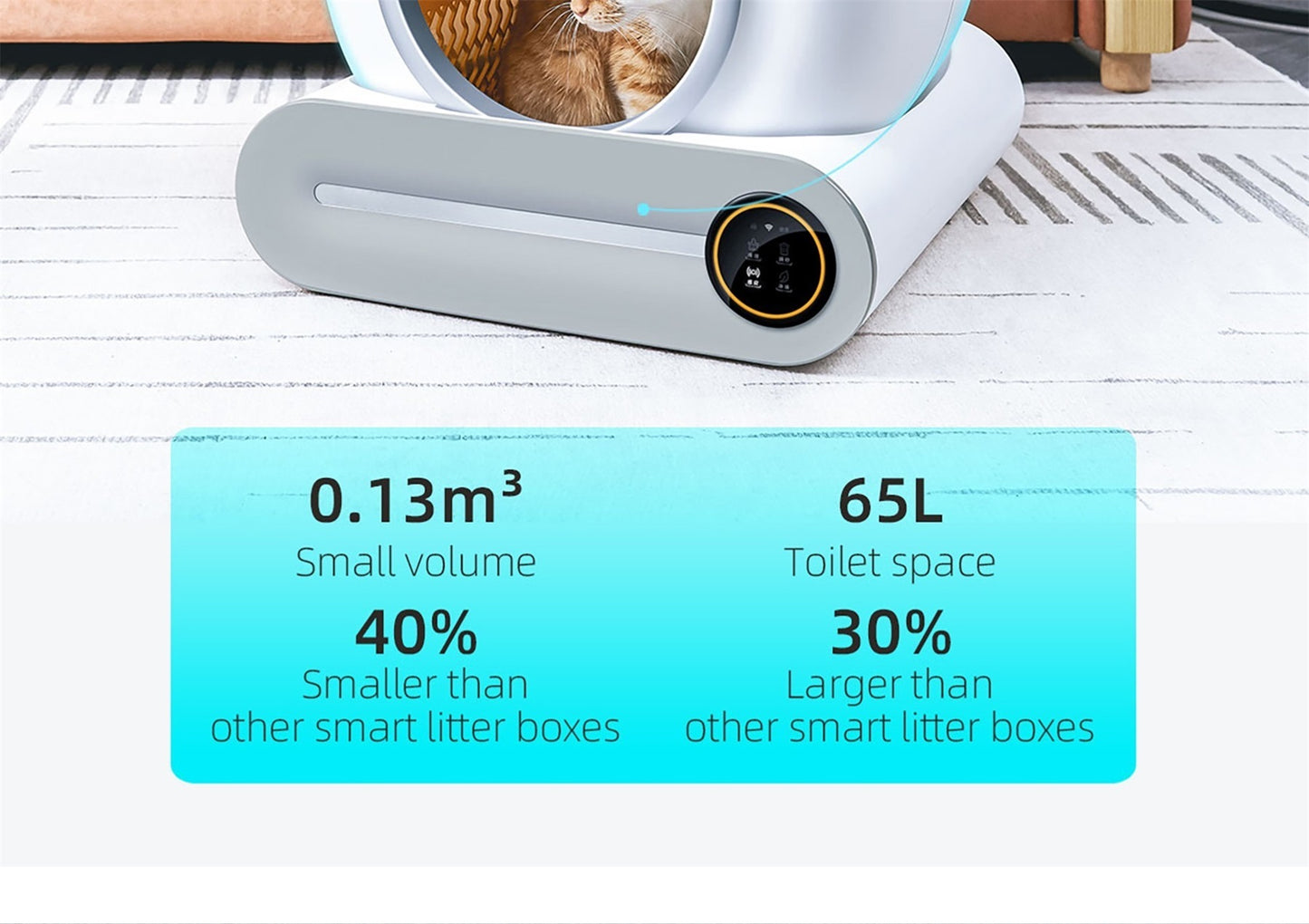 Smart Cat Litter Box: Self-Cleaning, Odor Control, Time-Saving, Easy to Use, Multiple Sizes & Colors Available