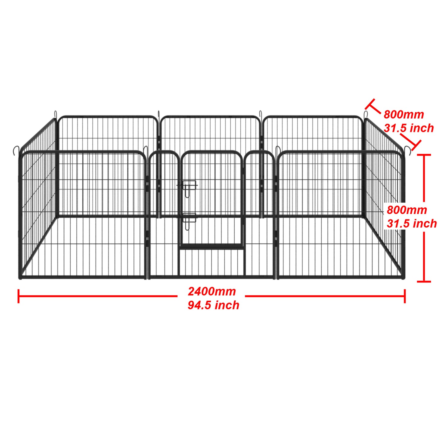 8-Panels High Quality Large Indoor Metal Puppy Dog Run Fence - Wholesale & Cheap Iron Pet Dog Playpen