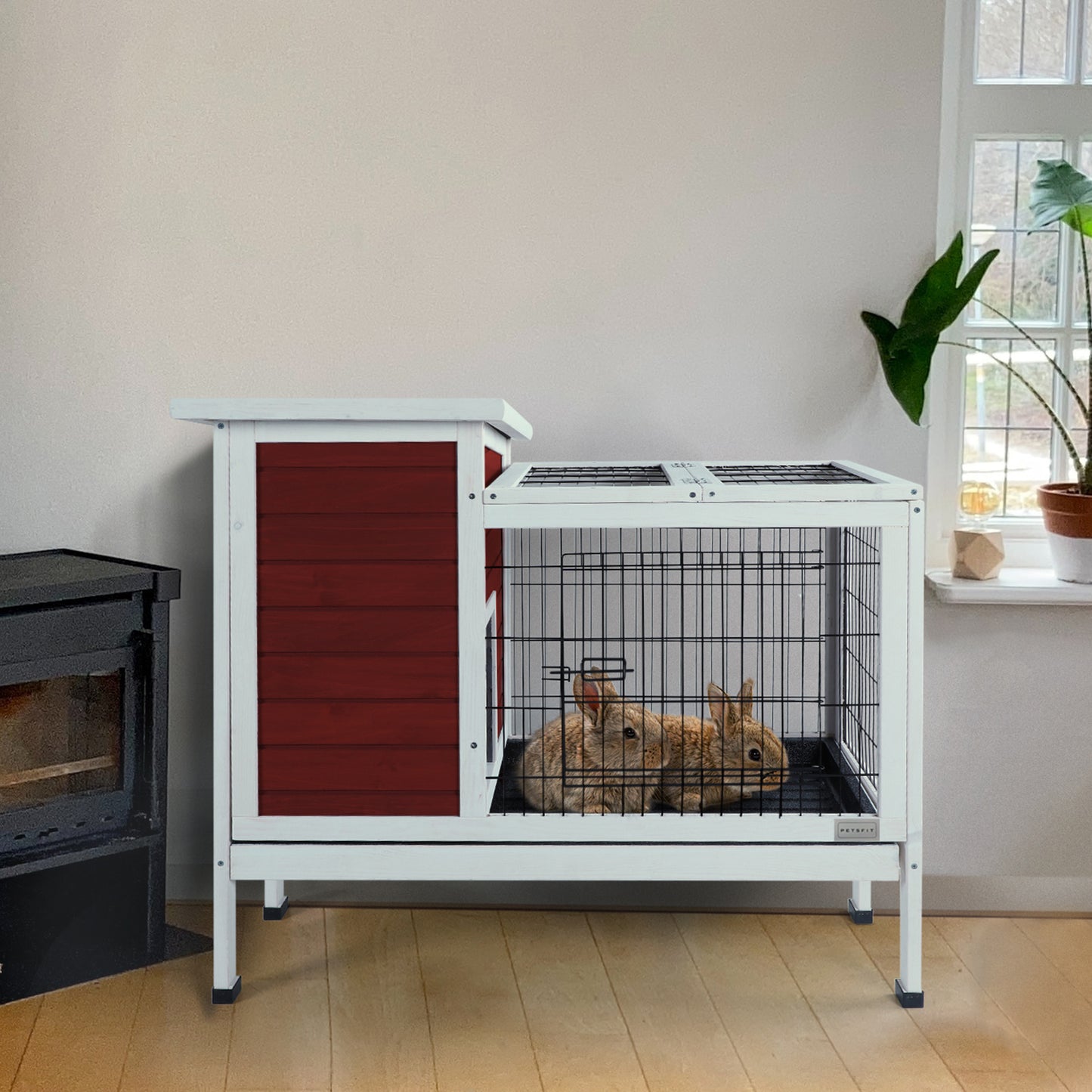 Guinea Pig Cage with Pull Out Tray - Rabbit Hutch for Bunny - Spacious and Convenient Bunny Cage with Unique Design - Various Sizes & Colors Available