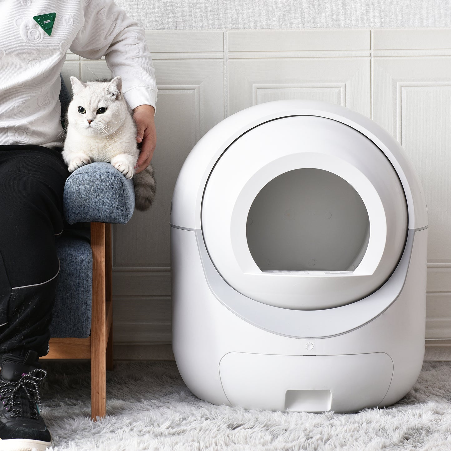 Self-Cleaning Cat Litter Box for Multiple Cats | Automatically Scoops and Removes Odor | Suitable for All Cat Litter Types | Secure & App-Controlled | 5G&2.4G WiFi Support