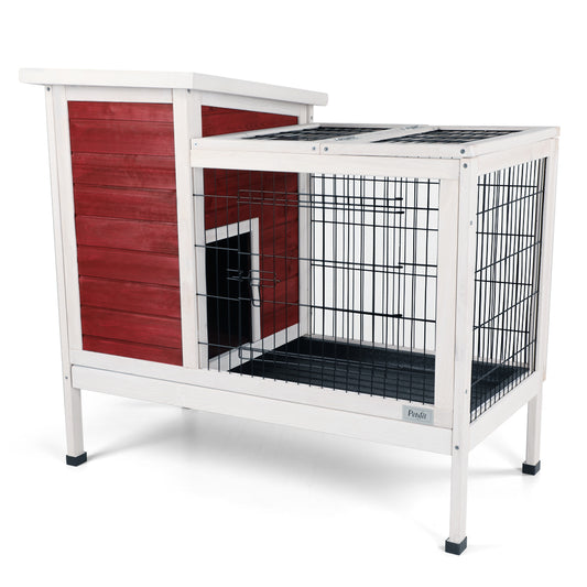 Guinea Pig Cage with Pull Out Tray - Rabbit Hutch for Bunny - Spacious and Convenient Bunny Cage with Unique Design - Various Sizes & Colors Available